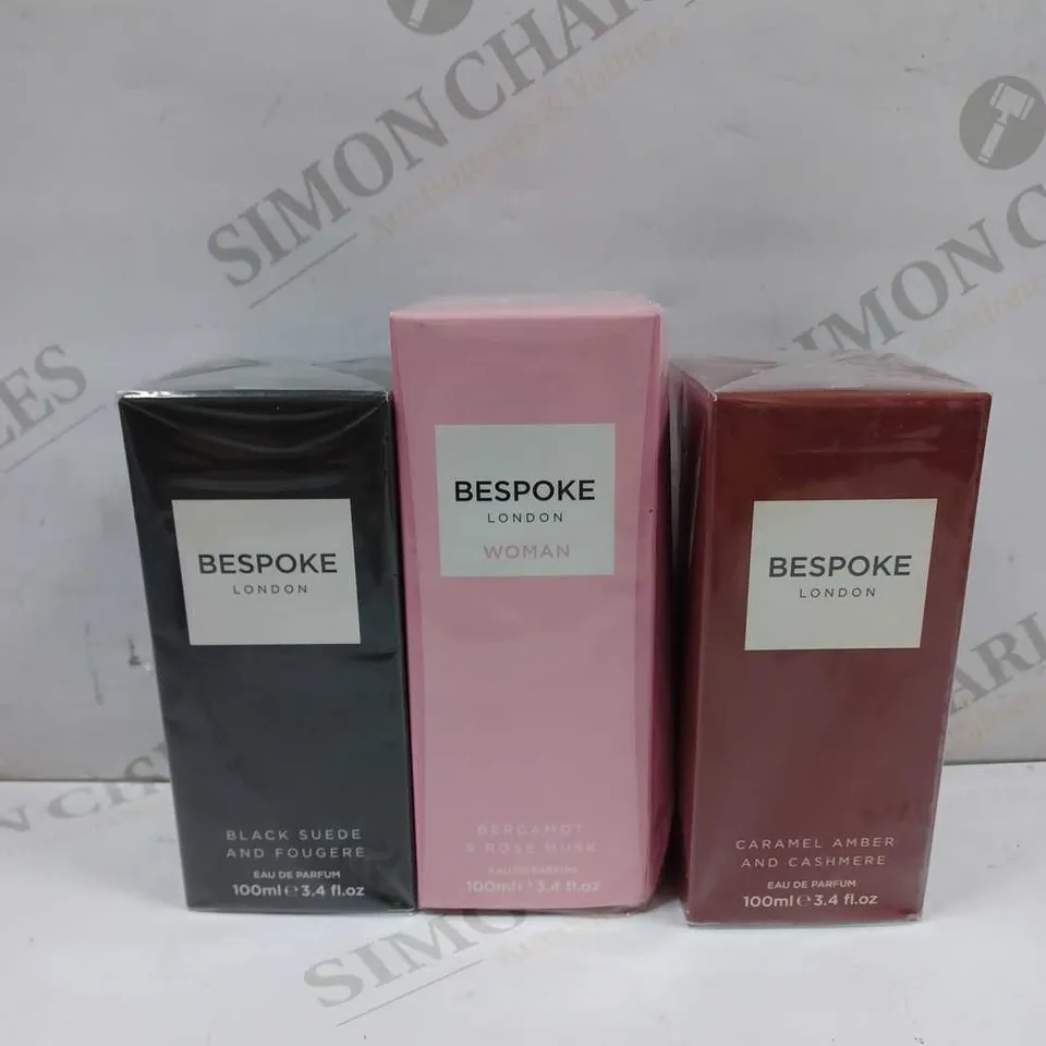 LOT TO CONTAIN 3 X ASSORTED BESPOKE LONDON EAU DE PARFUM'S - 100ML EACH 