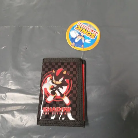 SHADOW THE HEDGEHOG WALLET – BLACK CHECKERED DESIGN WITH RED TRIM