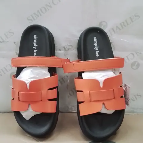 BOXED BRAND NEW APPROXIMATELY 6 SIMPLY BE PARRY WIDE FOOT SHOES ORANGE SIZE 7