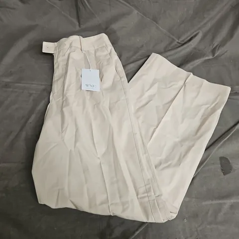 WNU RAMPLING COTTON TROUSERS IN FAWN SIZE 12