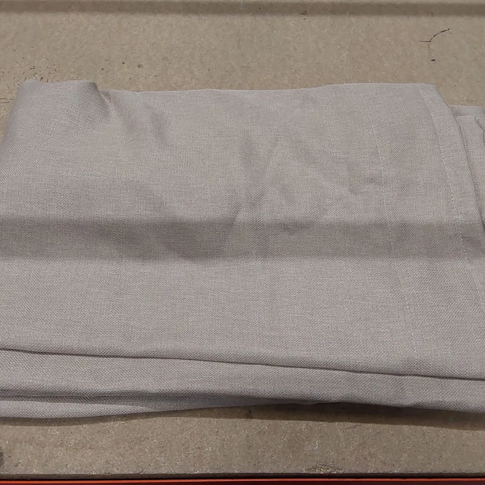 BAGGED EXTRA LONG & EXTRA WIDE FAUX LINEN CURTAINS // BEIGE, SIZE UNSPECIFIED (1 ITEM)