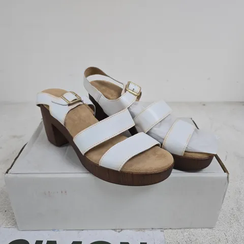 MODA IN PELLE MONIQUA HEELED SANDAL WHITE SIZE 41 BOXED