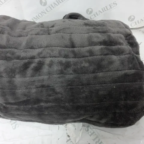 COZEE HOME HEATED BLANKET IN CHARCOAL