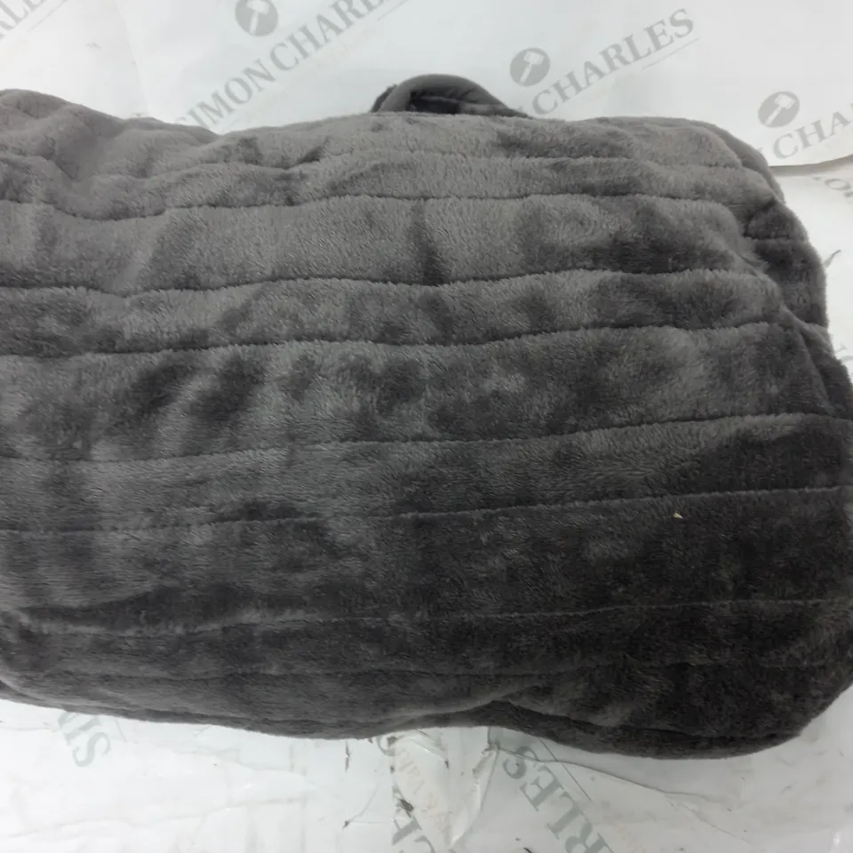  COZEE HOME HEATED BLANKET IN CHARCOAL 
