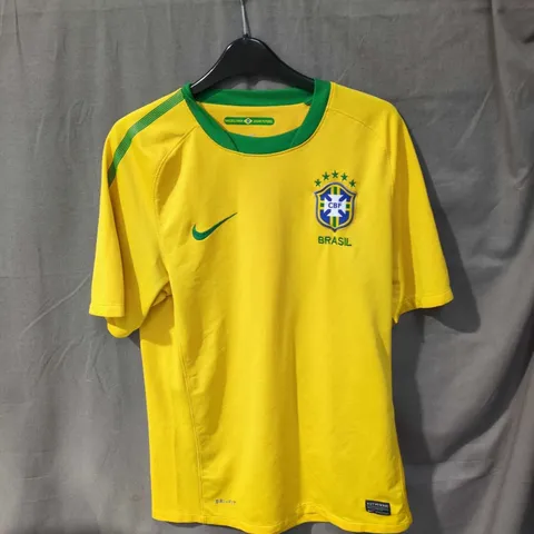 BRAZIL NATIONAL TEAM FOOTBALL JERSEY – NIKE DRI-FIT, YELLOW, SIZE S