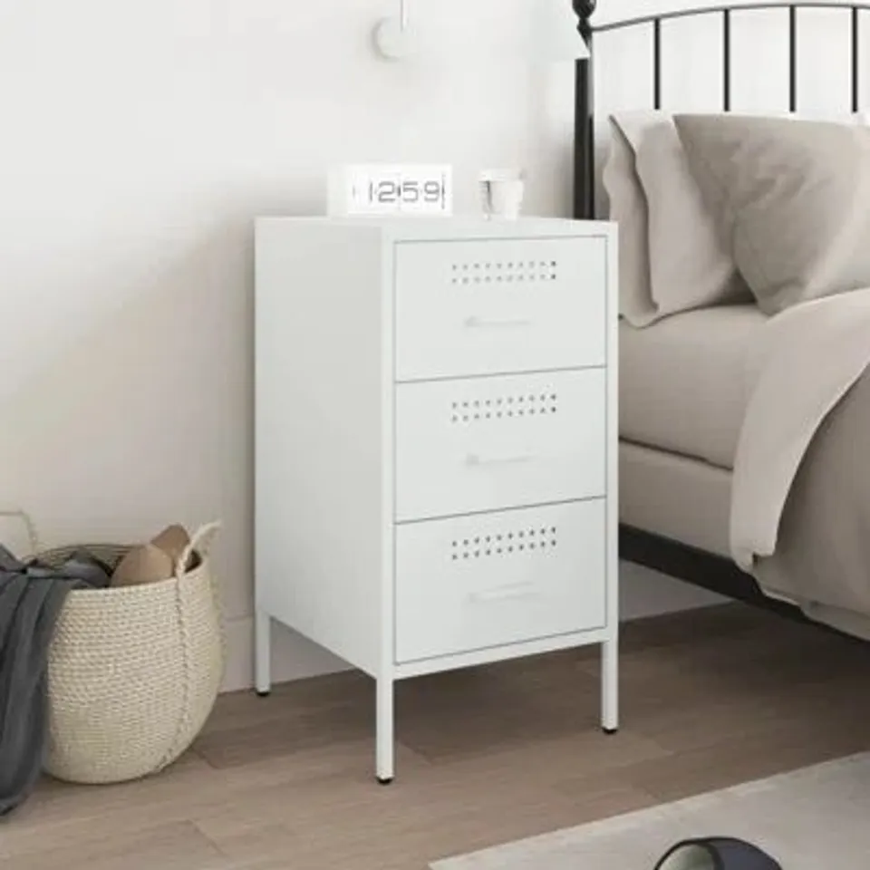 BOXED BEDSIDE CABINET 36×39×68CM STEEL