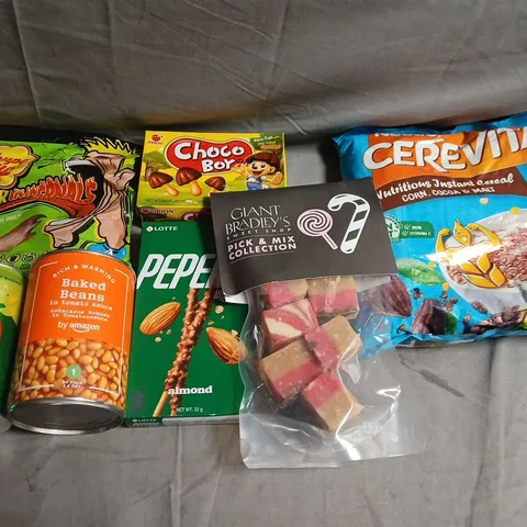 APPROXIMATELY 10 ASSORTED FOOD ITEMS TO INCLUDE - CHUPA CHUPS, BAKED BEANS AND CHOCO BOY - COLLECTION ONLY