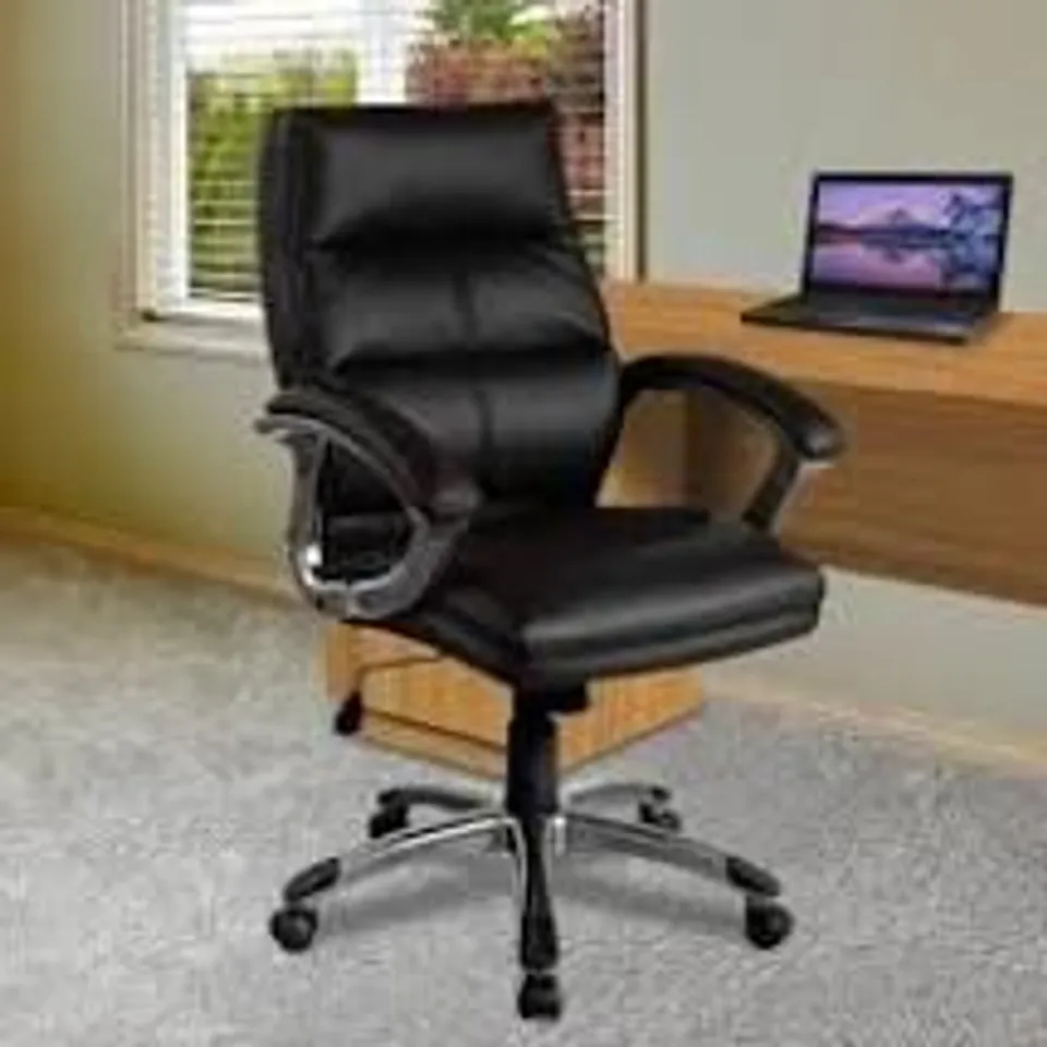 BOXED MANAGERS HIGH-BACK EXECUTIVE CHAIR - BLACK