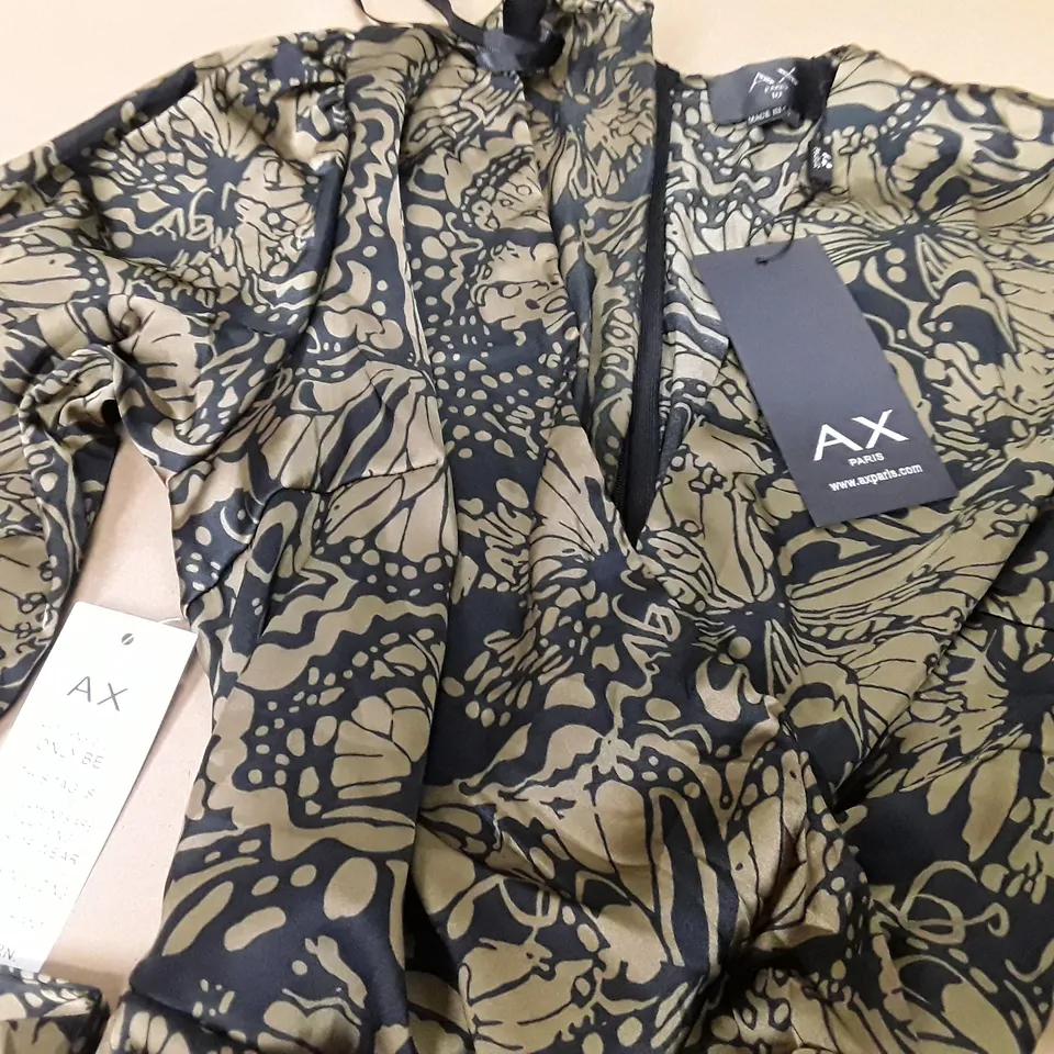 AX PARIS BLACK/GOLD LONG SLEEVE DRESS - 10