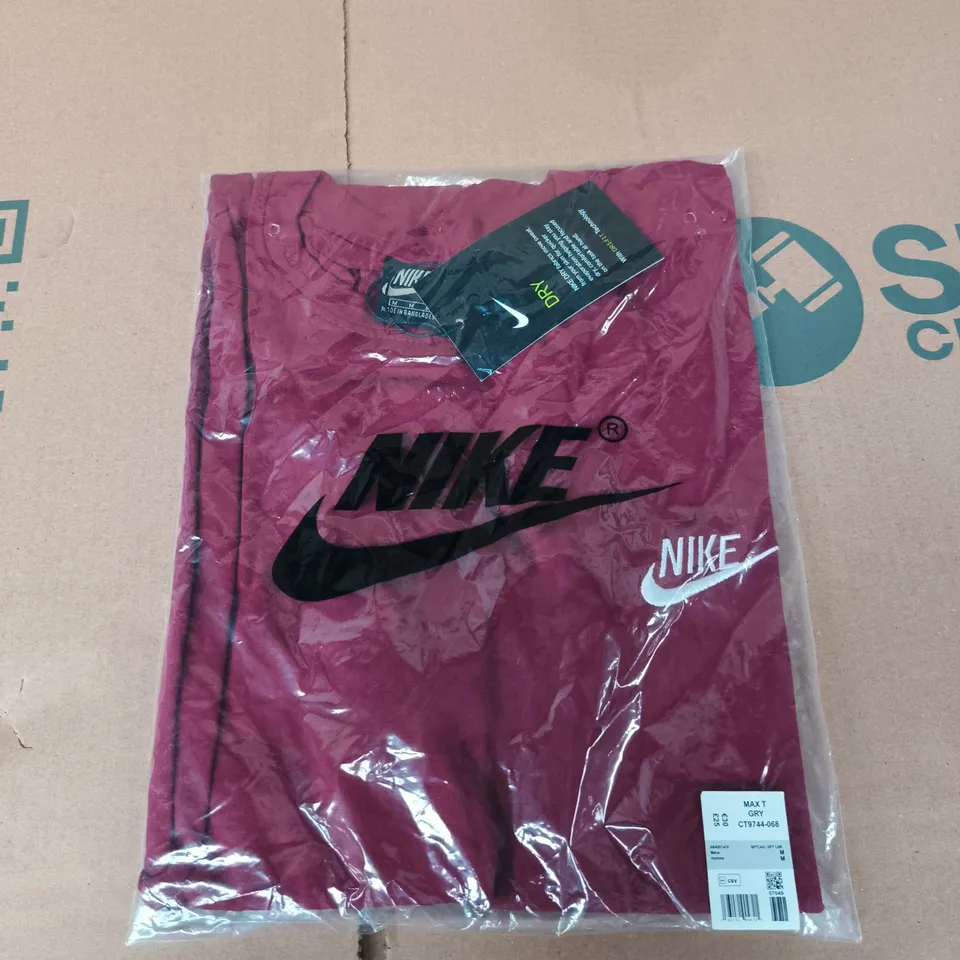 BAGGED NIKE MAROON LOGO TOP – SIZE M