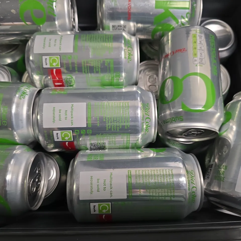 TOTE OF APPROXIMATELY 20 DIET COKE SUBLIME LIME 