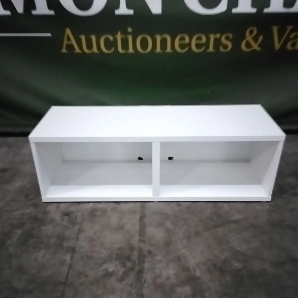 DESIGNER OPEN COMPARTMENT TV UNIT - WHITE 
