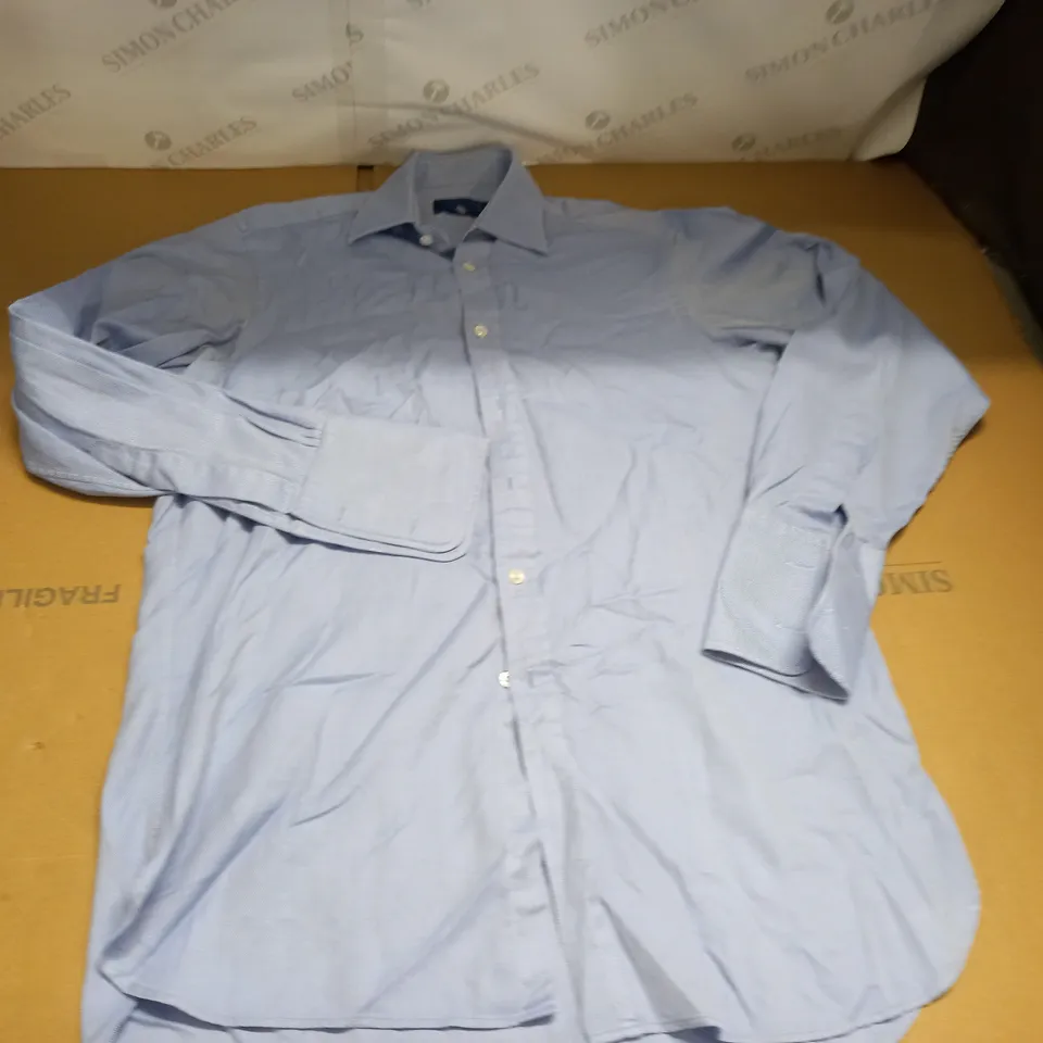 HILDITCH & KEY CLASSIC LONG SLEEVE SHIRT - 15 1/2 39CM