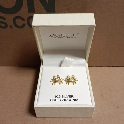 RACHEL ZOE 925 SILVER CUBIC ZIRCONIA CRAB EARRINGS