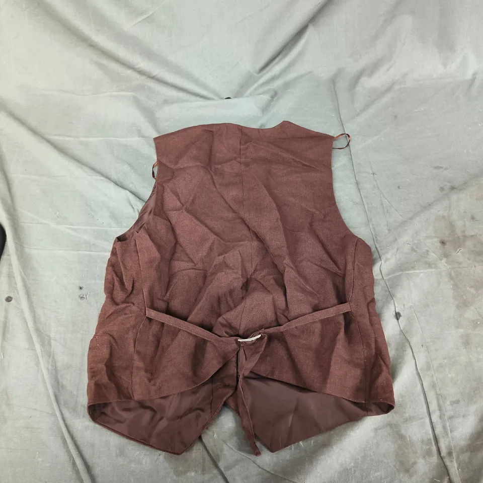 PULL & BEAR BROWN WOMEN'S WAISTCOAT VEST, UK 8 (36S)