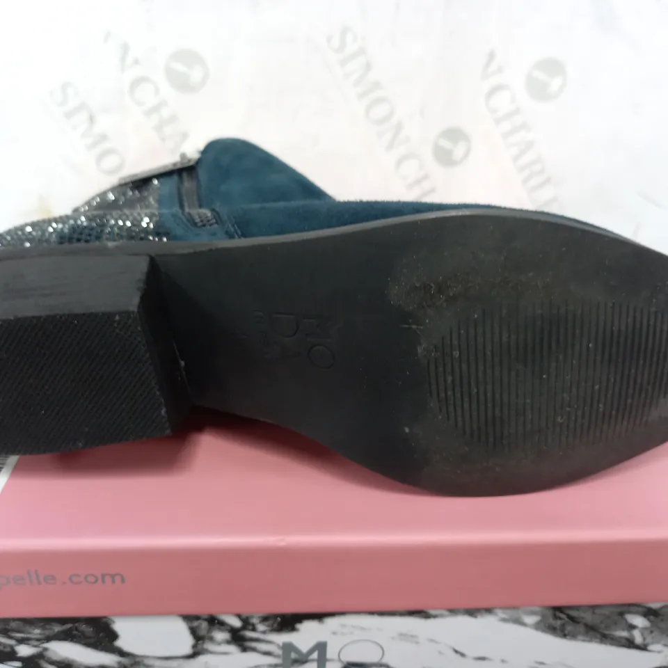 BOXED MODA IN PELLE KATREENA BOOT HEELS IN SEQUIN BLUE - EU 40