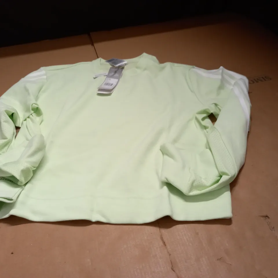 WOMENS LIME ADIDAS SWEATSHIRT SIZE UK M