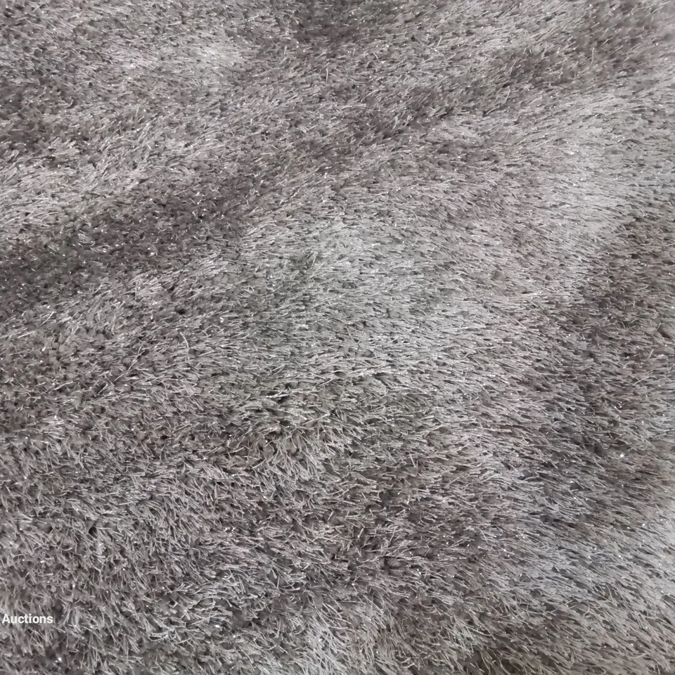 SHAGGY RUG IN SILVER/GREY COLOUR SIZE 120X170CM 