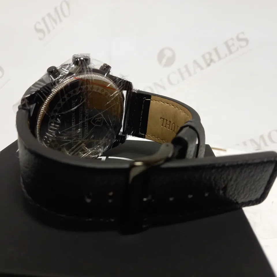RUCKSTUHL CHRONOGRAPH LEATHER STRAP WATCH RRP £560