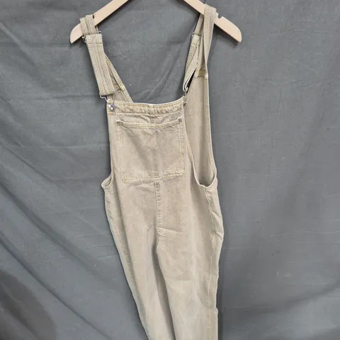 PULL&BEAR BEIGE DENIM DUNGAREES – WOMEN'S EU 6 (US 4)