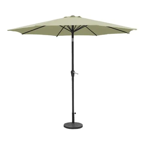 BOXED BENROSS 2.7M PARASOL CRANK & TILT 6 RIBS IN CREAM - COLLECTION ONLY