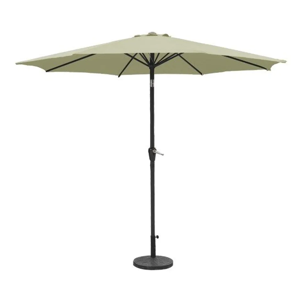 BOXED BENROSS 2.7M PARASOL CRANK & TILT 6 RIBS IN CREAM - COLLECTION ONLY