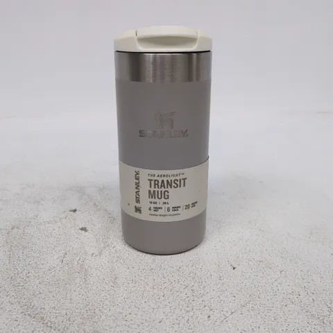 STANLEY AEROLIGHT TRANSIT MUG, 12 OZ, STAINLESS STEEL