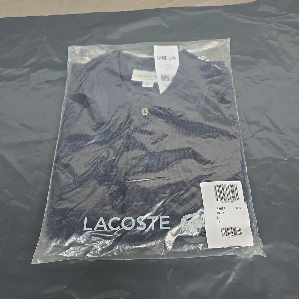 LACOSTE POLO IN NAVY SIZE US L