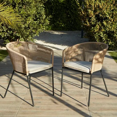 BOXED LAURA JAMES HALI ROPE CHAIR SET OF 2 - NATURAL