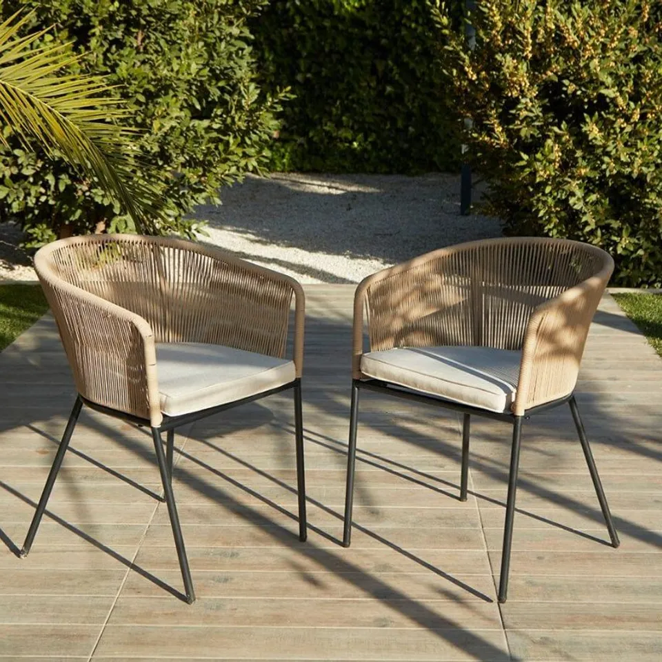 BOXED LAURA JAMES HALI ROPE CHAIR SET OF 2 - NATURAL