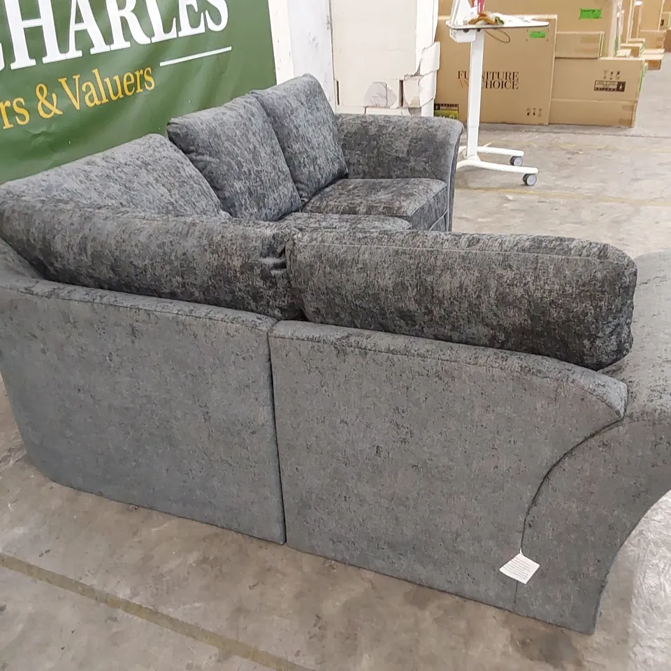 QUALITY DESIGNER FABRIC UPHOLSTERED CORNER SOFA