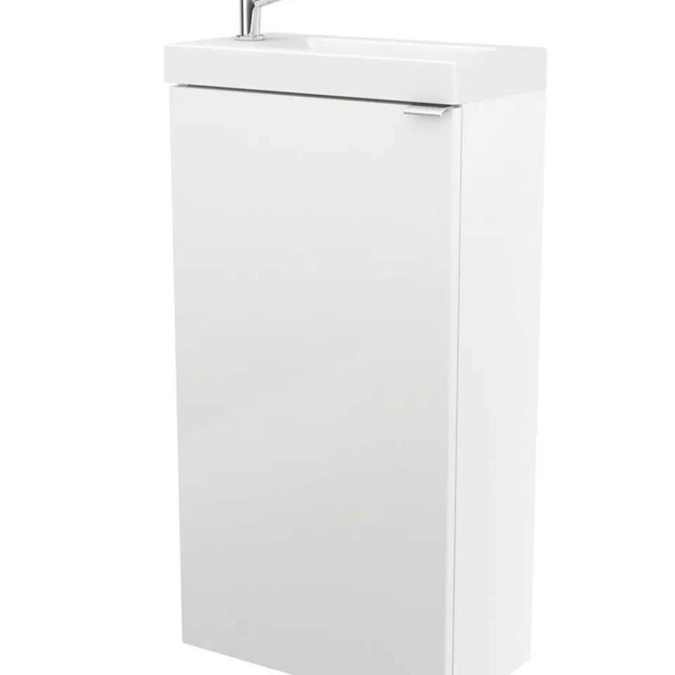 BOXED FREE STANDING CLOAKROOM BASIN CABINET 44X79X23CM