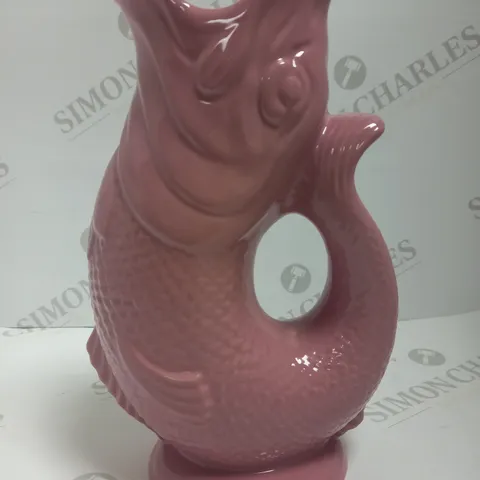 LARGE PASTEL PINK GLUGGLE JUG