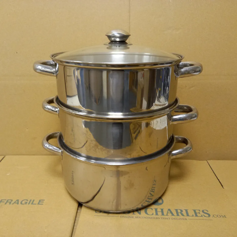 JUDGE ESSENTIALS HX05 STAINLESS STEEL 3 TIER STEAMER