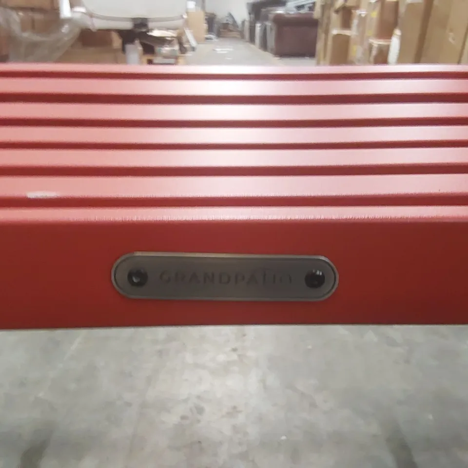 GRANDPATIO IRON GARDEN BENCH - RED
