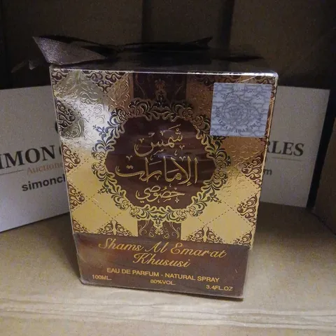 BOXED AND SEALED SHAMS AL EMARAT KHUSUSI EAU DE PARFUM 100ML