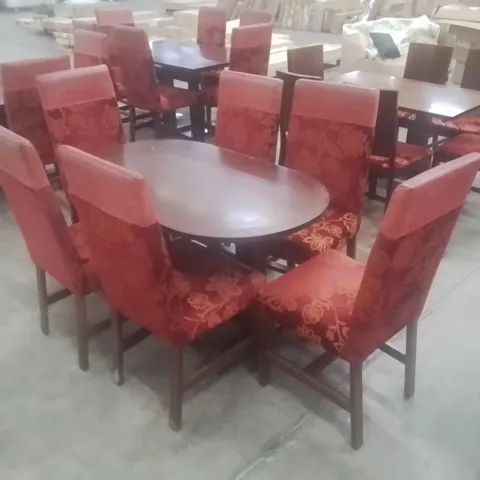 PUB RESTAURANT DINING TABLE WITH 6 CHAIRS