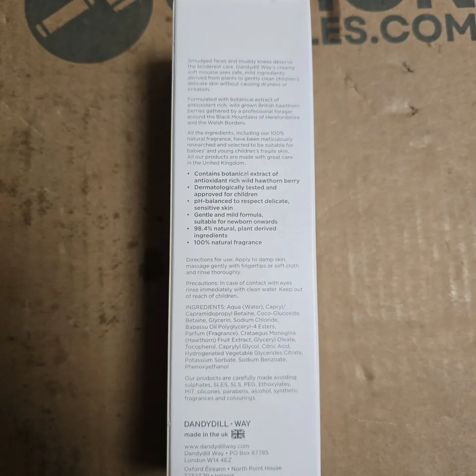 DANDYDILL WAY WILD HAWTHORN CLEANSING MOUSSE FOR CHILDREN – 150ML