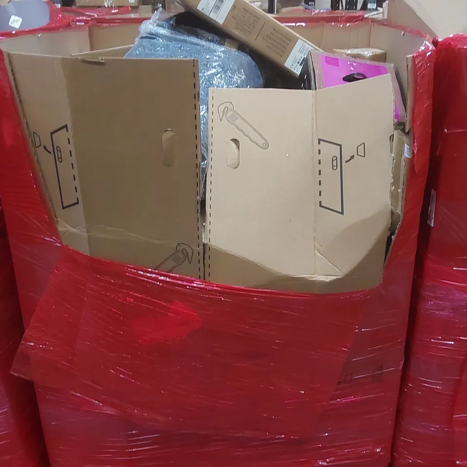 PALLET CONTAINING ASSORTED ITEMS TO INCLUDE: KIDS SCOOTER, STEP STOOLS, RICE COOKER, ELECTRIC SCALE ECT