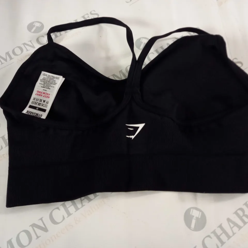 GYMSHARK BLACK SPORTS BRA - M