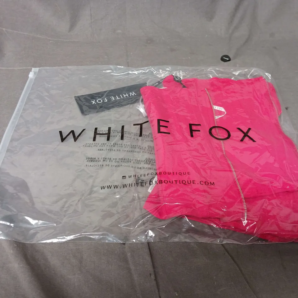BAGGED WHITE FOX STRAPLESS BUSTIER - SIZE SMALL