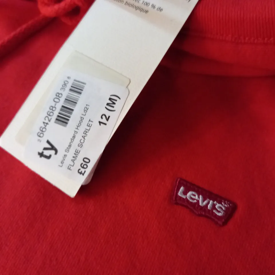 LEVIS HOODIE IN RED - 12 (M)
