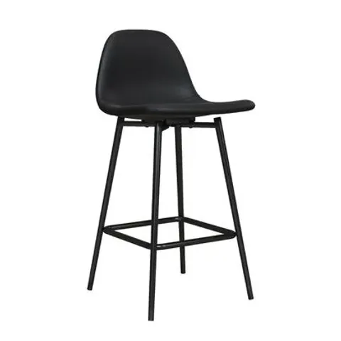 BOXED CALVIN UPHOLSTERED COUNTER STOOL PU - BLACK (1 BOX)