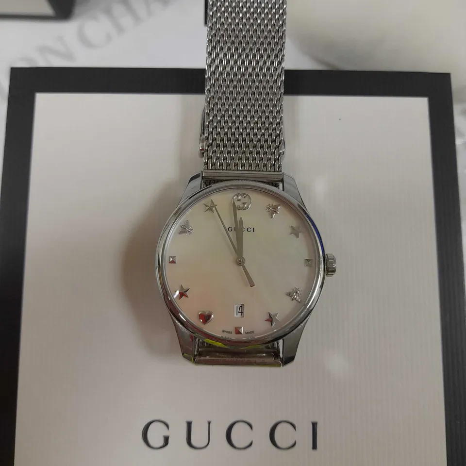 GUCCI G-TIMELESS MOTHER OF PEARL DIAL LADY'S WATCH