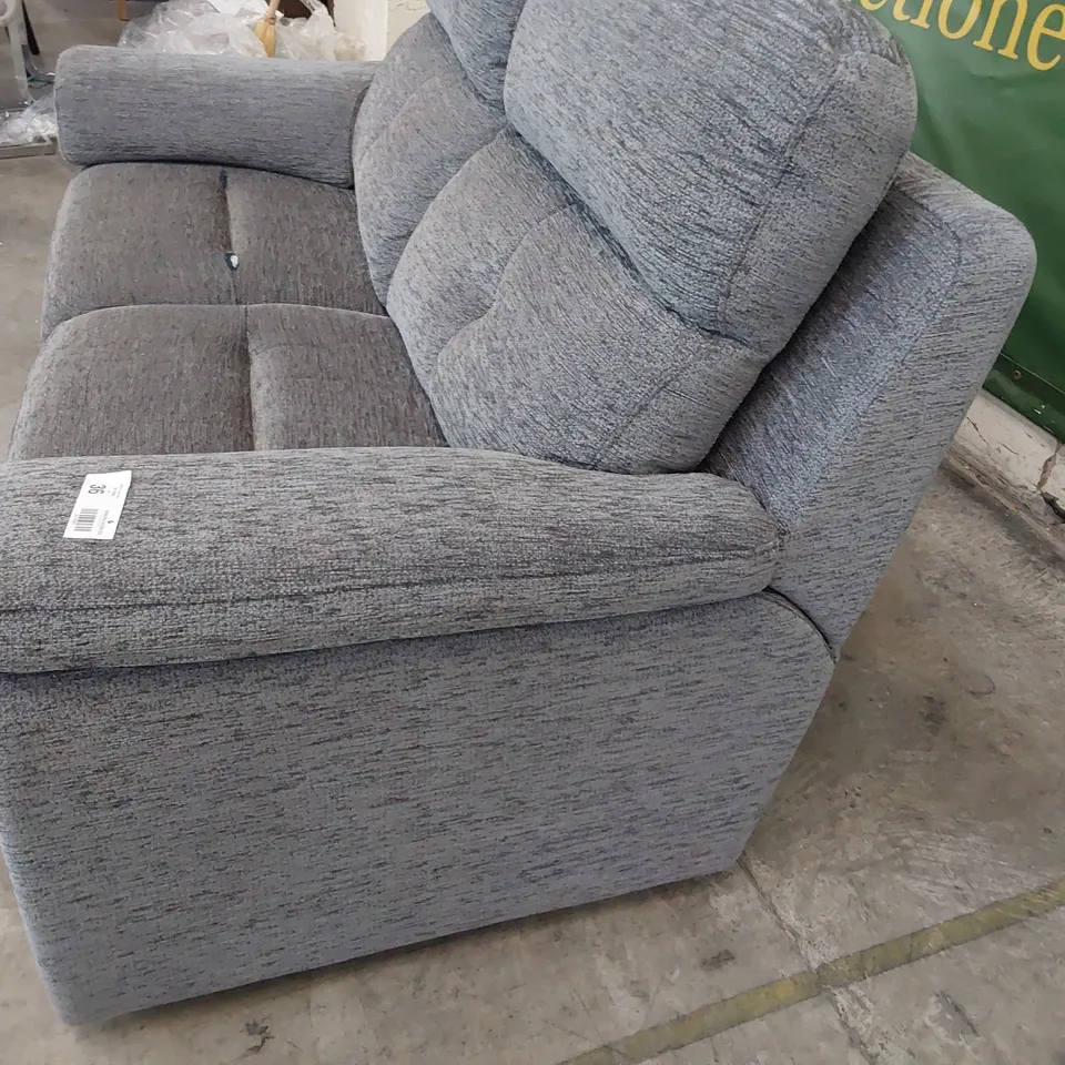 QUALITY BRITISH DESIGNER G PLAN BURFORD TWO SEATER SOFA BOUCLE GREY FABRIC