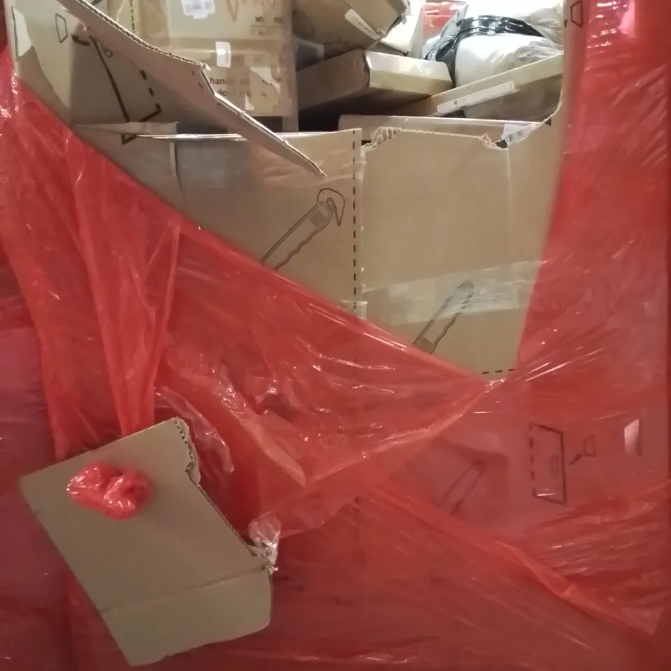PALLET OF ASSORTED HOUSEHOLD GOODS AND PRODUCTS TO INCLUDE;AIR COOLER,SHOWER MIXER SET,CEILING FAN WITH LIGHT