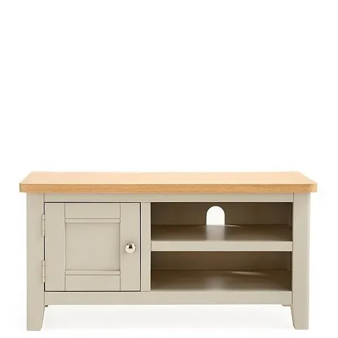 BOXED MALONE READY ASSEMBLED TV UNIT - FITS UP TO 42 INCH TV - CONTAINS SOLID WOOD (1 BOX)