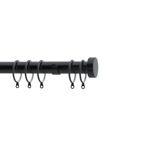 BOXED STUD END CAP SINGLE CURTAIN POLE