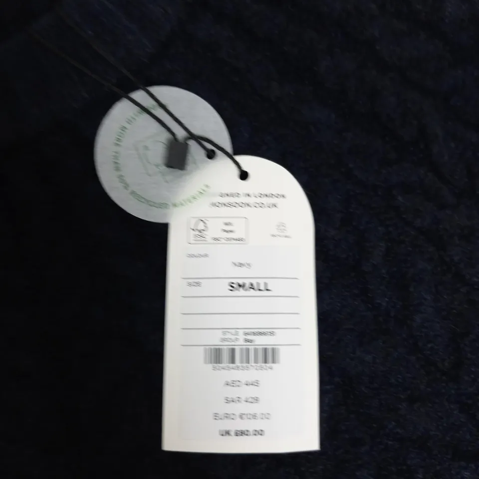 MONSOON NAVY KITTTED JUMPER SIZ S