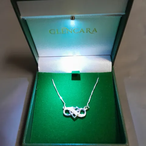 GLENCARA INFINITY HEART NECKLACE - 925 STAMP